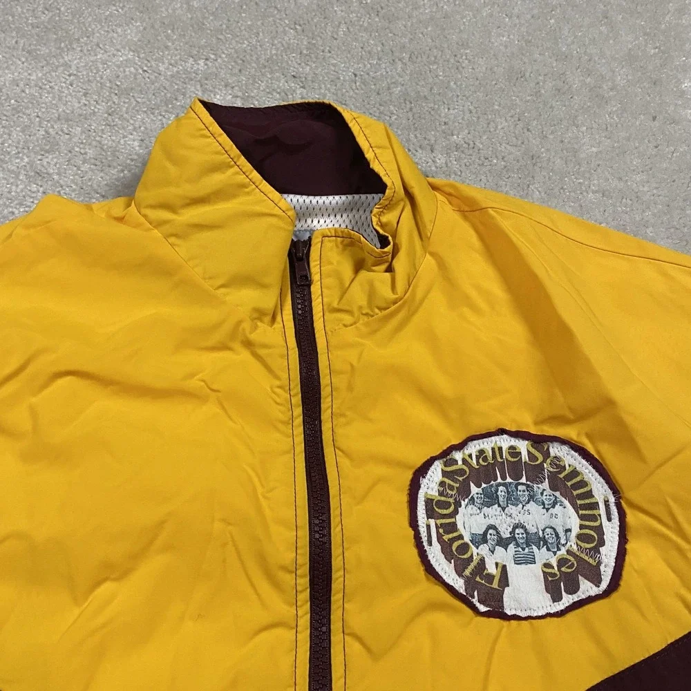 VTG Florida State Seminoles Jacket Womens L Red Yellow NCAA Rowing Boathouse